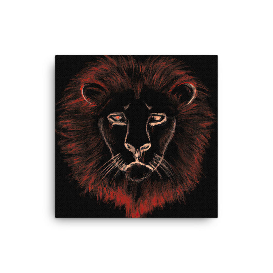 Lion Color Sketch Canvas 16x16